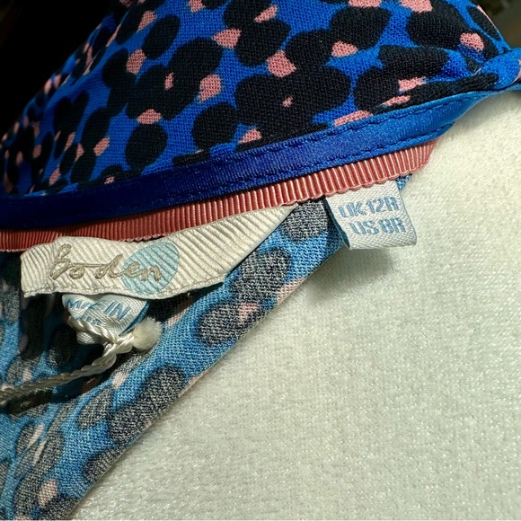 BODEN dress US 8 midi length print tailored fitted sheath dress - Picture 8 of 11